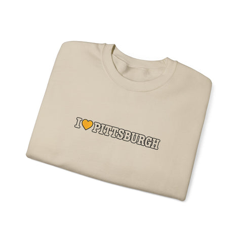 I Love Pittsburgh Crewneck Sweatshirt Retro City Pride Crew
