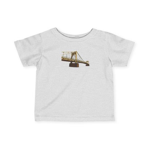 Roberto Clemente Bridge Kids Heavy Cotton™ Tee Kids clothes Printify Heather 6M 