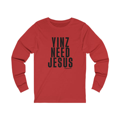 Yinz Need Jesus - Long Sleeve Tee Long-sleeve Printify XS Red 
