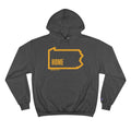 Pittsburgh, Pennsylvania, Home  - Champion Hoodie Hoodie Printify Charcoal Heather S 