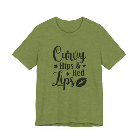 Curvy Hips & Red Lips (Pittsburgh Sarcasm Series) - Unisex Jersey Short Sleeve Tee