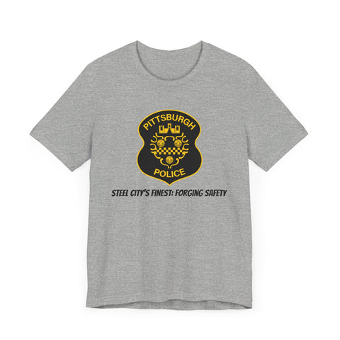 Steel City’s Finest: Forging Safety Pittsburgh Police Department Badge T-Shirt