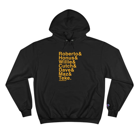 Famous Pittsburgh Pirates Ampersand - Champion Hoodie Hoodie Printify Black S 