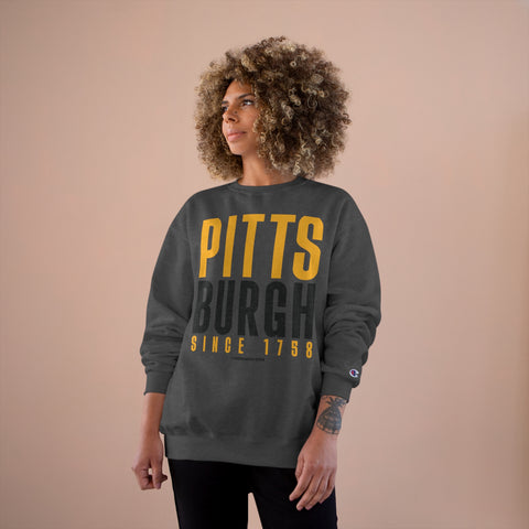 Big Pittsburgh - Champion Crewneck Sweatshirt Sweatshirt Printify   