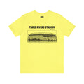 Three Rivers Stadium - 1970 - Retro Schematic - Short Sleeve Tee T-Shirt Printify Yellow S 