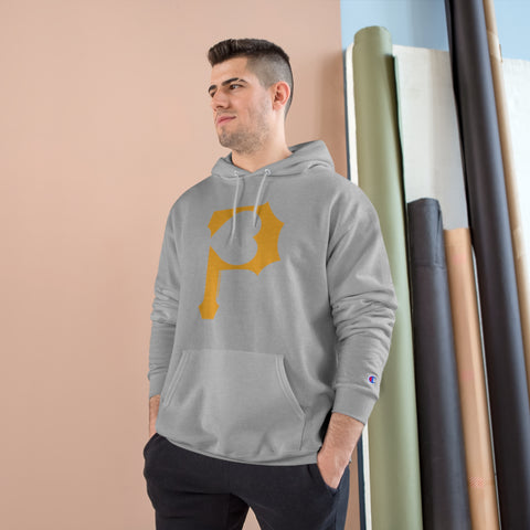 Heart of Pittsburgh - P for Pittsburgh Series - Champion Hoodie Hoodie Printify   