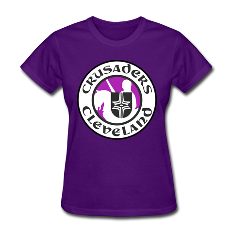 Cleveland Crusaders Women's T-Shirt  Vintage Ice Hockey purple S 