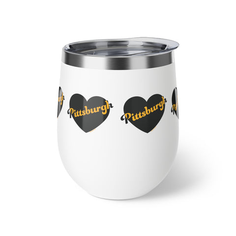 Pittsburgh Love Copper Vacuum Insulated Cup, 12oz Mug Printify   