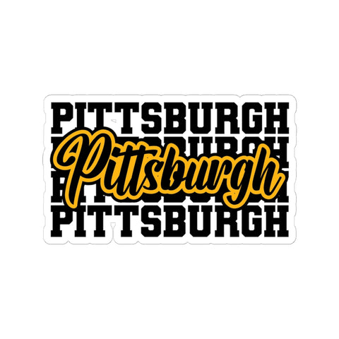 Pittsburgh Typography -  Kiss-Cut Stickers