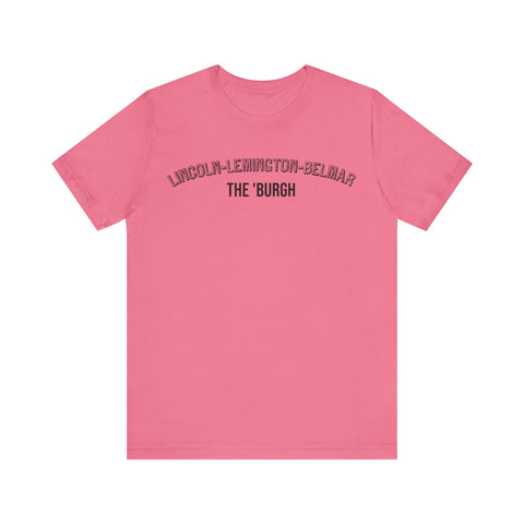 Lincoln-Lemington-Belmar - The Burgh Neighborhood Series - Unisex Jersey Short Sleeve Tee T-Shirt Printify Charity Pink S 