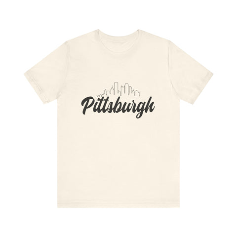 Pittsburgh Skyline T-Shirt  - Unisex bella+canvas 3001 Jersey Short Sleeve Tee