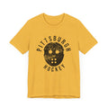 Retro Pittsburgh Hockey Mask Shirt - Short Sleeve Tee T-Shirt Printify Heather Yellow Gold S