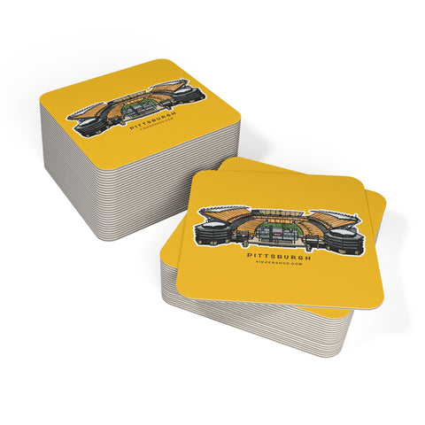 Pittsburgh Heinz Field Traditional Bar Pulp Hardboard Paper Coasters (50 or 100 pcs) Home Decor Printify