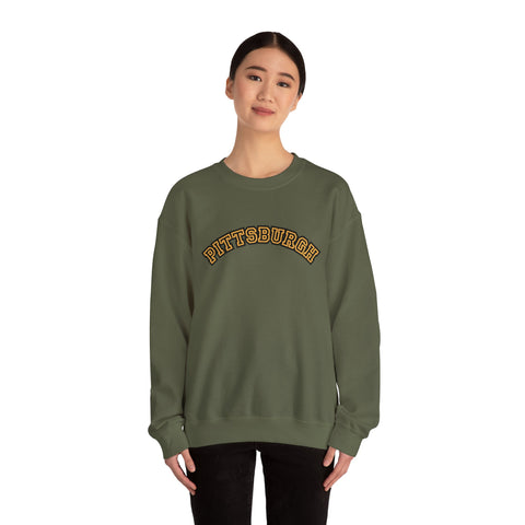 Pittsburgh Block Letters - Heavy Blend™ Crewneck Sweatshirt