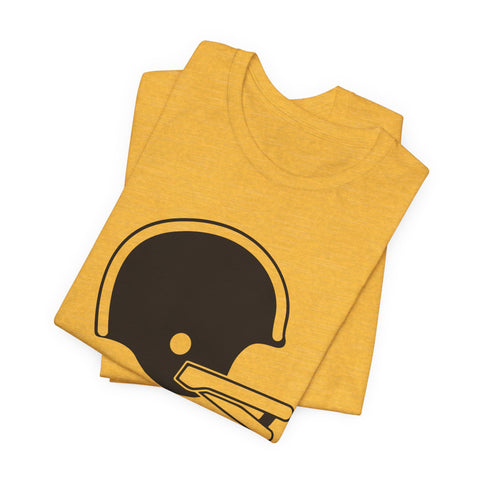 Classic Retro Football Helmet - Unisex Jersey Short Sleeve Tee