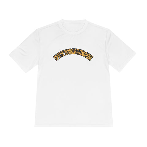 Pittsburgh Block Letters - Sport-Tek Unisex Moisture Wicking Tee