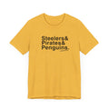 Pittsburgh Sports Teams Ampersand - Short Sleeve Tee T-Shirt Printify Heather Yellow Gold XS