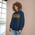 Made of Steel in Pittsburgh Hoodie Black - Champion Hoodie Hoodie Printify   