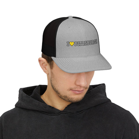 I Love Pittsburgh Snapback Trucker Cap — Retro City Pride Hat