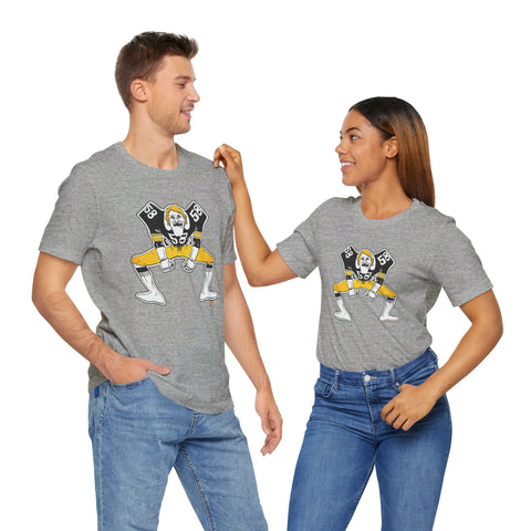 Pittsburgh Football Linebacker Cartoon -  Short Sleeve Tee T-Shirt Printify   