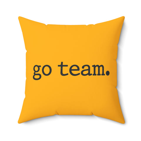 Go Team Pillow — Yellow Cheer Decorative Throw Pillow