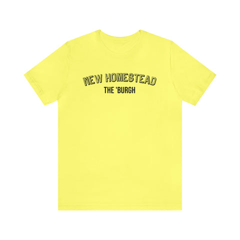 New Homestead - The Burgh Neighborhood Series - Unisex Jersey Short Sleeve Tee T-Shirt Printify Yellow S 