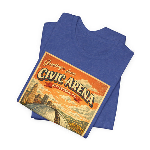 Greeting From Civic Arena (The Igloo) - Unisex Jersey Short Sleeve Tee