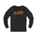 The Standard is the Standard Steeler Distressed Image T-Shirt Shirt - Long Sleeve Crew Tee Long-sleeve Printify S Dark Grey Heather