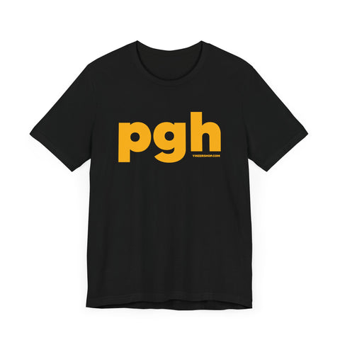 PGH Pittsburgh lowercase T-Shirt - Short Sleeve Tee T-Shirt Printify