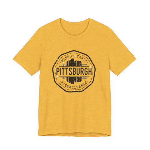 Pittsburgh City Stamp - Short Sleeve T-Shirt