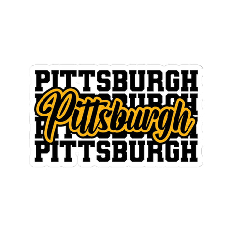Pittsburgh Typography -  Kiss-Cut Stickers
