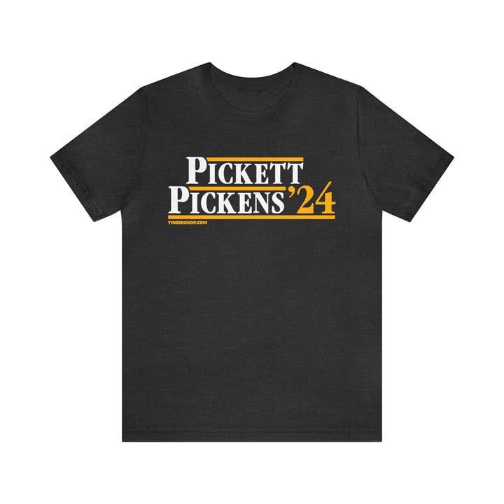 Vote Pickett Pickens 2024 - Short Sleeve Tee T-Shirt Printify Dark Grey Heather S 