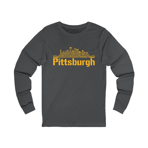 Pittsburgh Football Team Names - Unisex Long Sleeve Tee