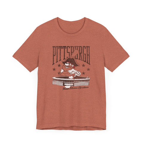 Pittsburgh Baseball Three River Stadium Retro Design - Short Sleeve Tee