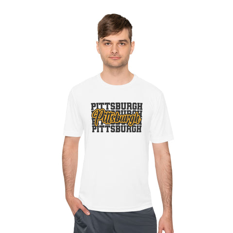 Pittsburgh Typography - Sport-Tek Unisex Moisture Wicking Tee