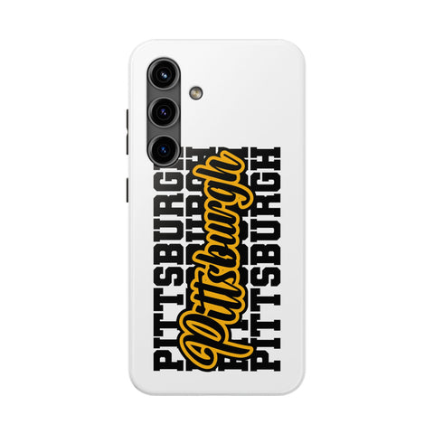 Pittsburgh Typography - iPhone Phone Case Mate Tough