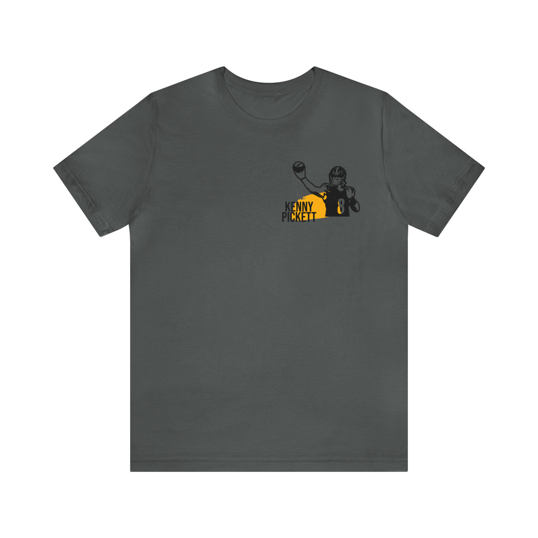 Kenny Pickett Headliner Series T-Shirt - GRAPHIC ON BACK -  Short Sleeve Tee T-Shirt Printify Asphalt S 