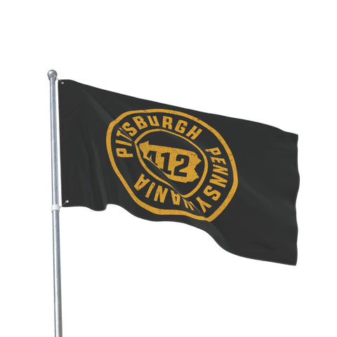 Pittsburgh Stamped - Double Sided Flag