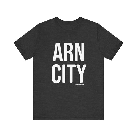 Pittsburgh Iron (Arn) City T-Shirt - SHORT SLEEVE TEE T-Shirt Printify Dark Grey Heather S 