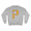 Heart of Pittsburgh - P for Pittsburgh Series - Champion Crewneck Sweatshirt Sweatshirt Printify   