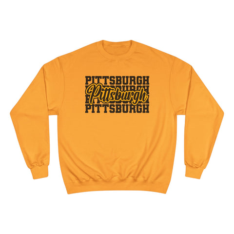 Pittsburgh Typography - Champion Sweatshirt