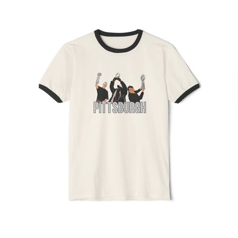Pittsburgh Champion Coaches - Unisex Cotton Ringer T-Shirt