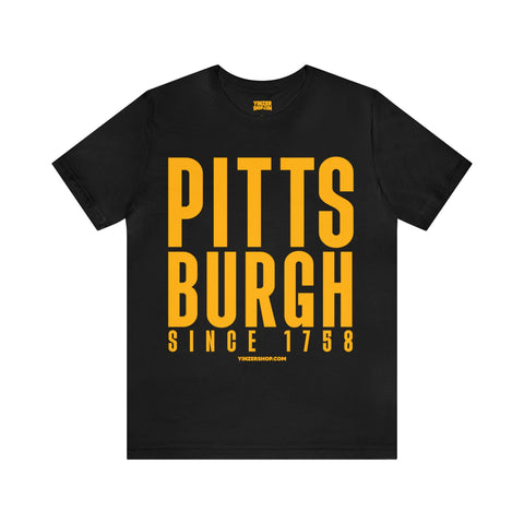 Big Pittsburgh - Short Sleeve Tee T-Shirt Printify Black S 