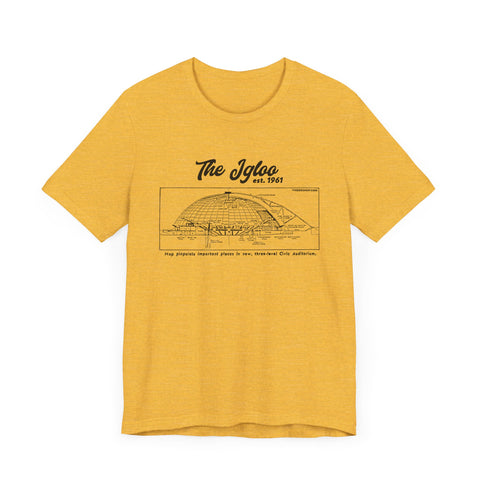 The Igloo - EST 1961 - Civic Arena - Retro Schematic - Short Sleeve Tee