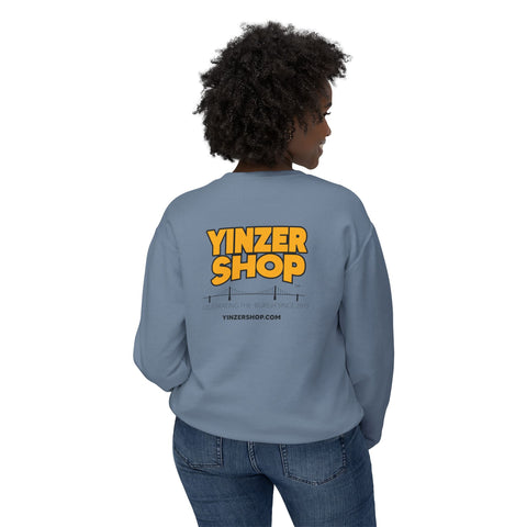 YinzerShop Serving Since 2015 - Print on back - Comfort Colors® 1466 Unisex Lightweight Crewneck Sweatshirt Sweatshirt Printify