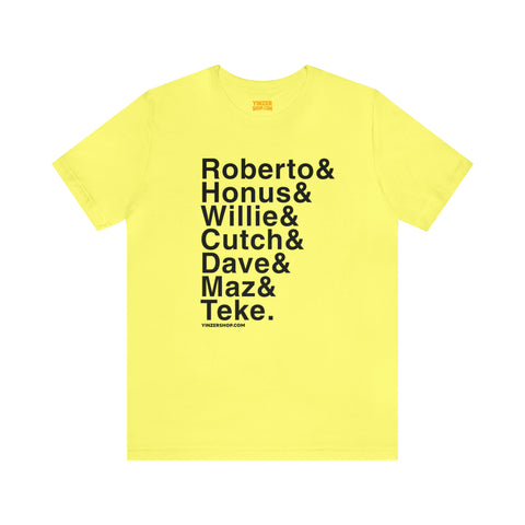 Famous Pittsburgh Pirates Ampersand  - Short Sleeve Tee T-Shirt Printify Yellow S 