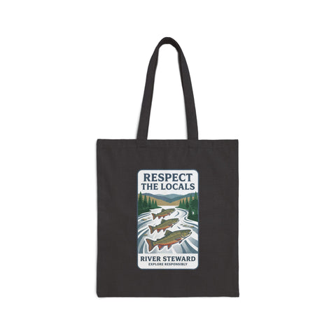 Respect the Locals River Steward Tote | Vintage National Park Wildlife, Distressed Outdoor Graphic