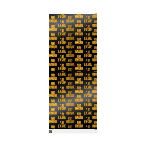 Play Renegade Wrapping Paper Roll — Black & Gold 'Ho Ho Ho' Holiday Gift Wrap