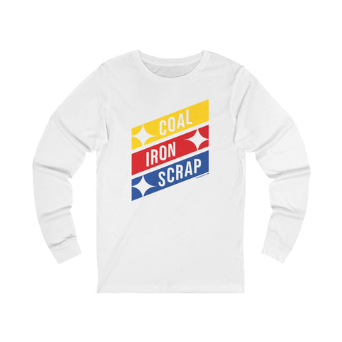 Coal Iron Scrap Long Sleeve Tee Long-sleeve Printify S White