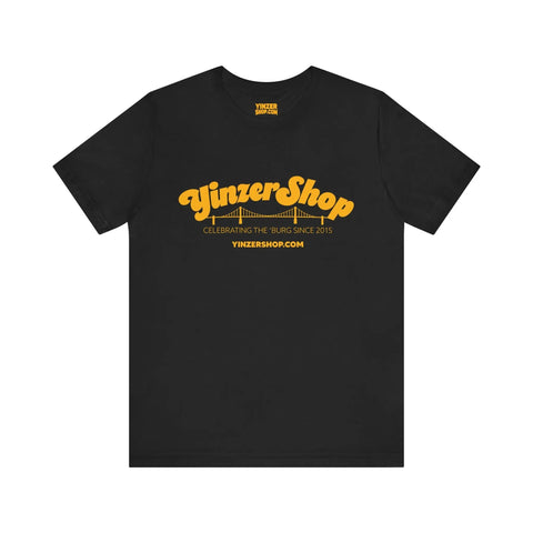 YinzerShop Retro Logo - Short Sleeve Tee T-Shirt Printify Black S 